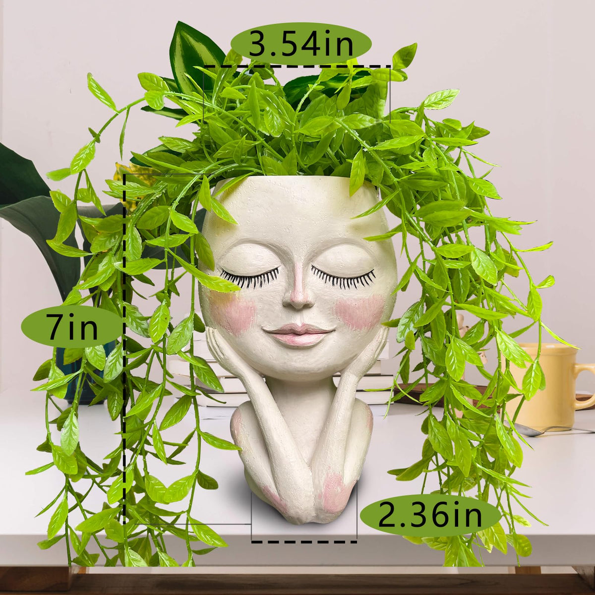 HDOOMN Face Planter Head inner space fits small plants