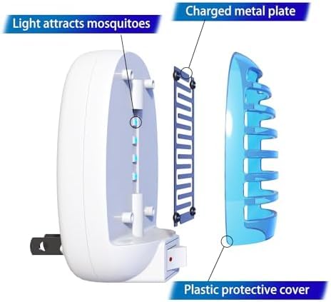 HDView indoor bug zapper's high-intensity light draws mosquitoes and flies.