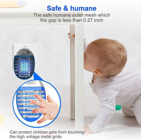 HDView bug zapper with protective cover keeps kids and pets safer indoors.