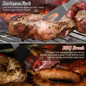 HE-SANQI outdoor grilling setup with all tools