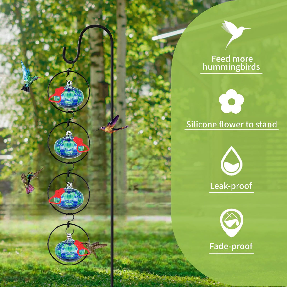 Headak Life adjustable silicone perches offer comfortable perching for visiting birds