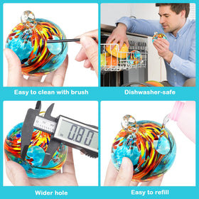 Headak Life colorful hummingbird feeder enhances outdoor decor while inviting visits from birds.