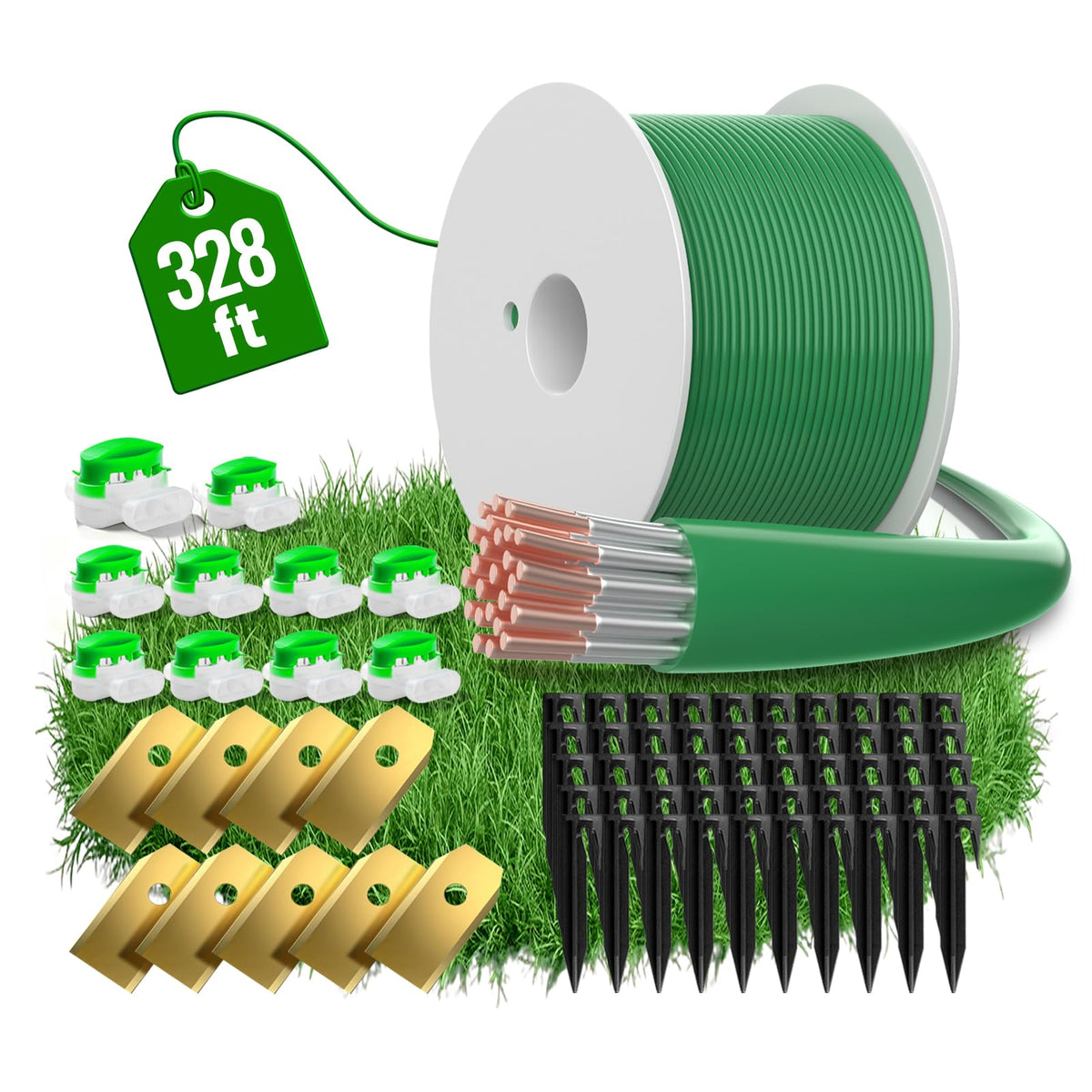 Headley Tools boundary wire 100m spool for creating a precise robot mowing boundary to define a fenced area.
