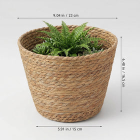 Healifty seagrass planter for indoor-outdoor use, lightweight and easy to move.