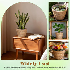 Healifty decorative wicker planter for living rooms and patios.
