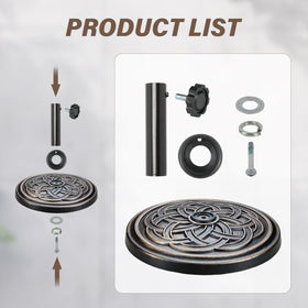 HealSmart bronze art deco stand adds vintage charm.