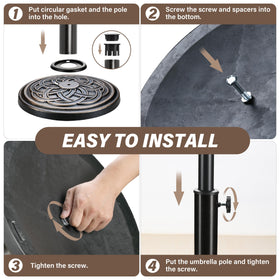 HealSmart durable resin base resists rust and wear.