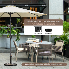 HealSmart outdoor garden umbrella base anchors patio umbrellas securely.