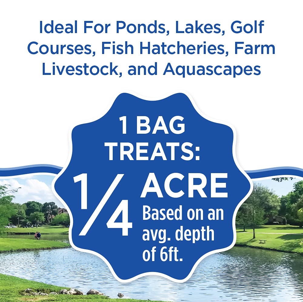Healthy Ponds blue dye supports AquaSpherePRO effectiveness in water color.
