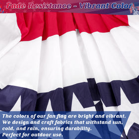 Heartome American patriotic banner with stars brightens porches and yards.