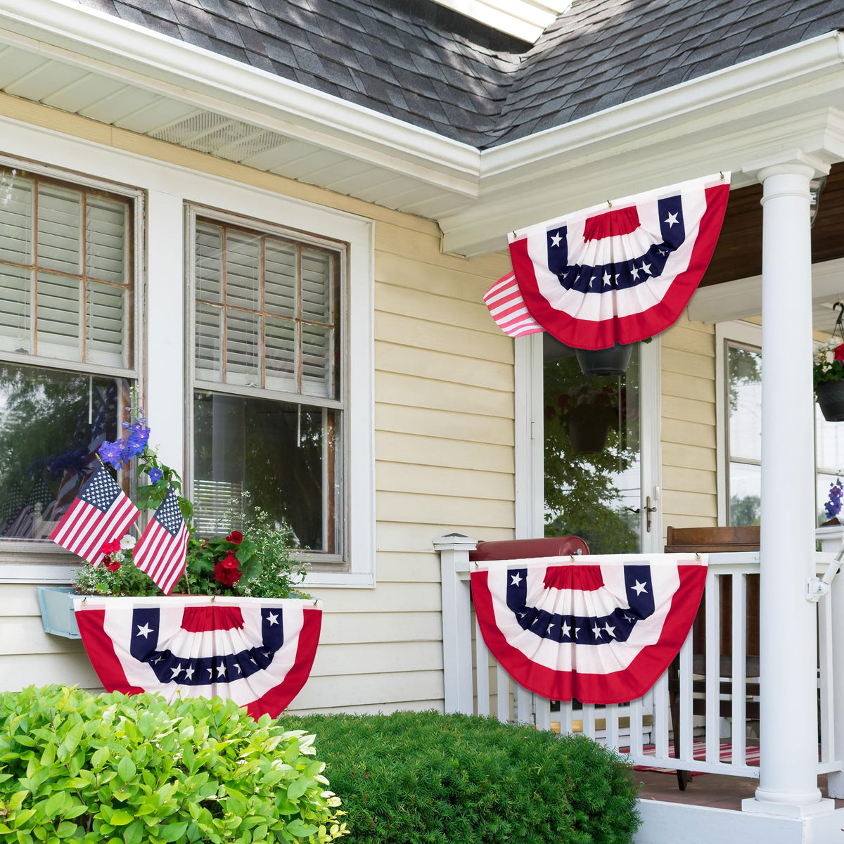 Heartome indoor patriotic decor flag for wall or doorway display.