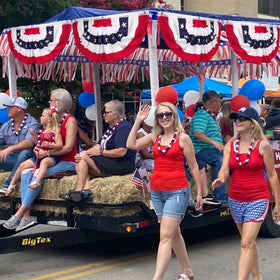 Heartome Memorial Day and Independence Day decorations set a patriotic mood.