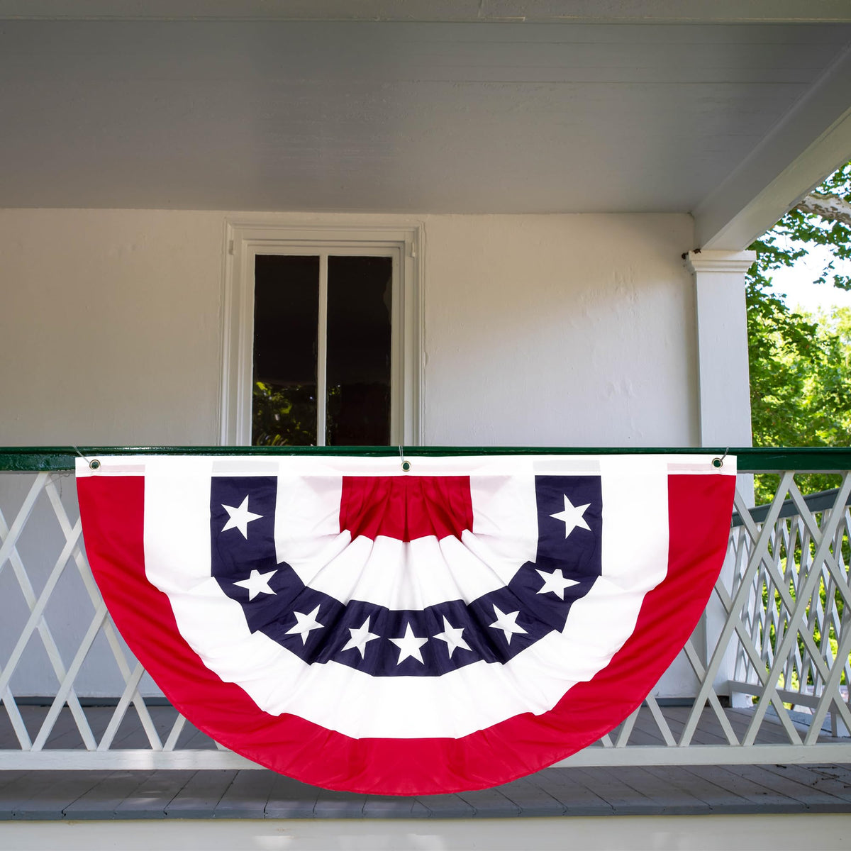 Heartome banner with three stainless grommets for secure hanging.