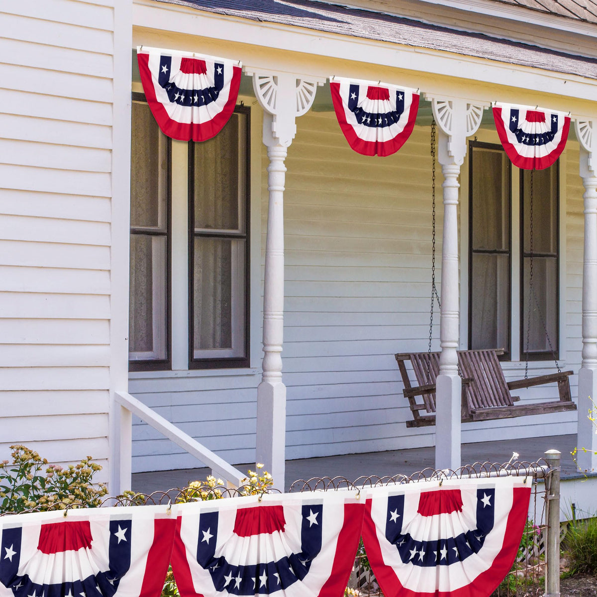 Heartome outdoor flag windproof design suitable for garden, fence, or balcony.