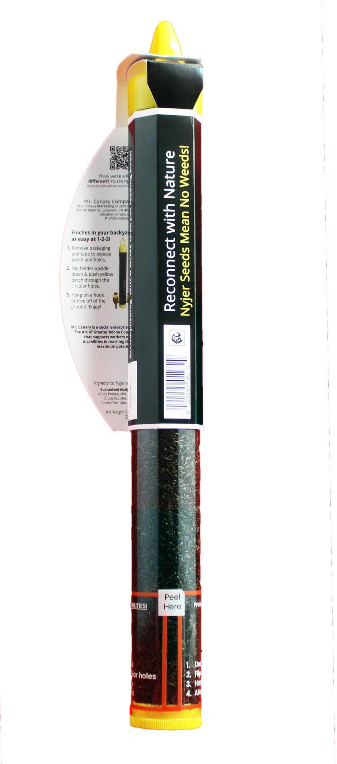 Heat-treated-nyjer-seed-bird-feeders prevent sprouting and keep bird food tidy.