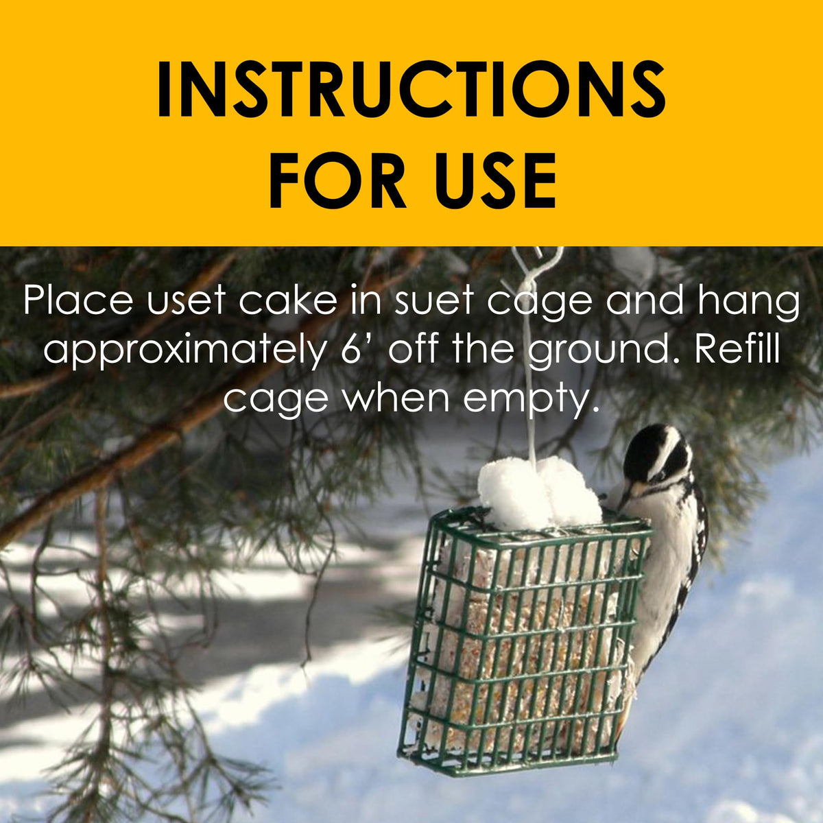 Cool, dry storage of Heath DD4-10 suet cakes to maintain freshness.