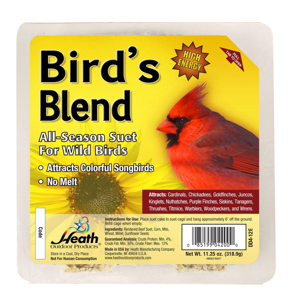 Heath Outdoor DDB1-18 suet cake pack ready for year-round feeding.
