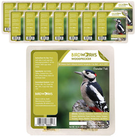 Heath Woodpecker suet cake 16-pack for year-round backyard feeding.
