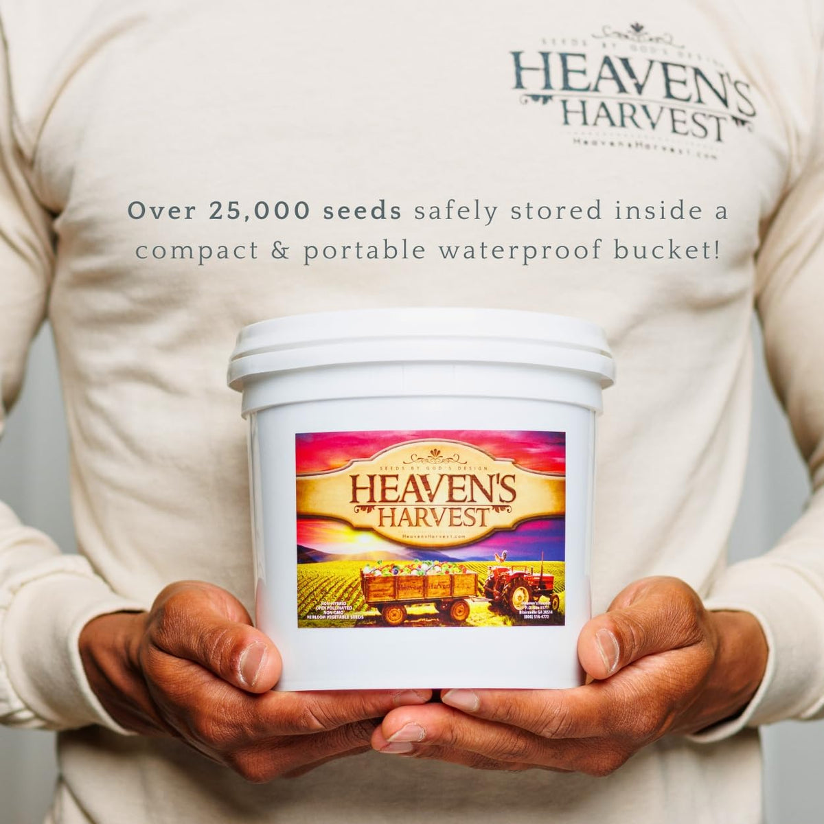 HEAVEN'S HARVEST seed labels for clear planning and planting.