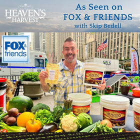 HEAVEN'S HARVEST variety list visual guiding heirloom options.