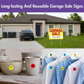 Hebayy weatherproof plastic sign resists rain and sun.