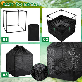 Hecaty pond filtration mesh supports easy setup for koi ponds.
