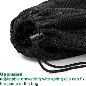 Hecaty adjustable drawstring secures the pump inside the bag.