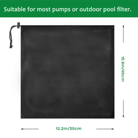 Hecaty pond pump filter bag with large mesh supports steady water flow.