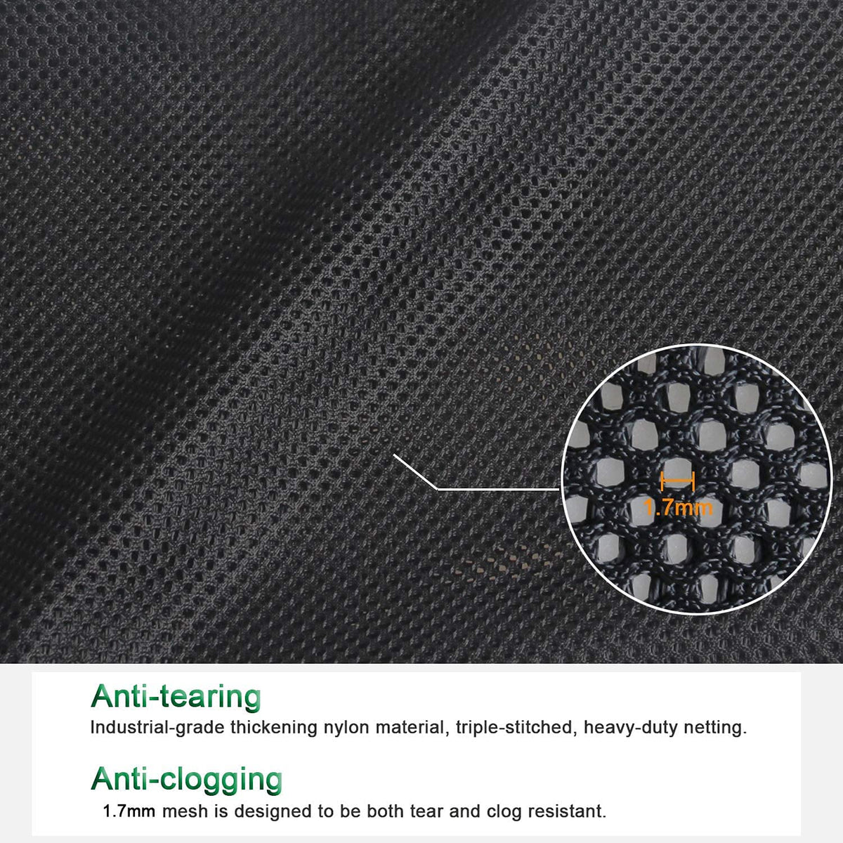Hecaty premium nylon mesh guards pumps against wear and tear.