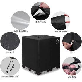 HECHEN IBC tote cover bottom latches for secure fit