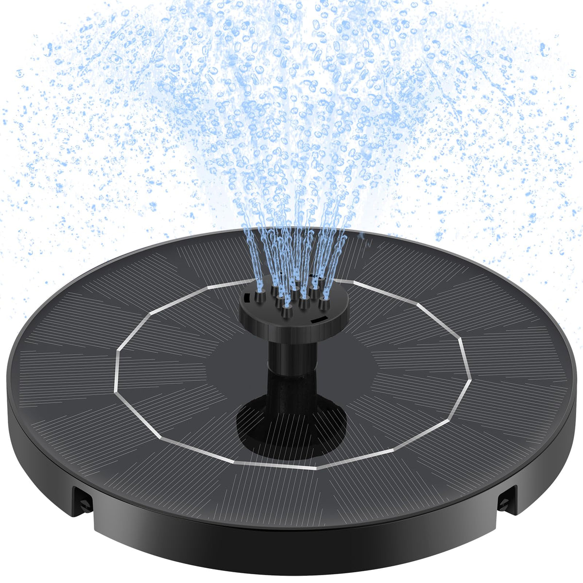 HEDETM 3.5W solar panel powering efficient fountain in sun.