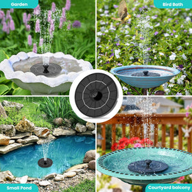 HEDETM six-nozzle patterns create varied water sprays for fountains.
