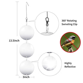 Hedoc easy-hanging discs install anywhere to shield porches and windows.