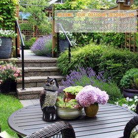 Hedoc weatherproof plastic owl decor for year-round garden pest deterrence.