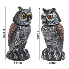Hedoc hand-painted owl decor adds color to patios.