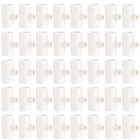 Hedume 40-pack PVC tee fittings pack for durable poultry water lines.