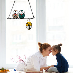 HEDYANER wall or door decor owl suncatcher brightens any space.