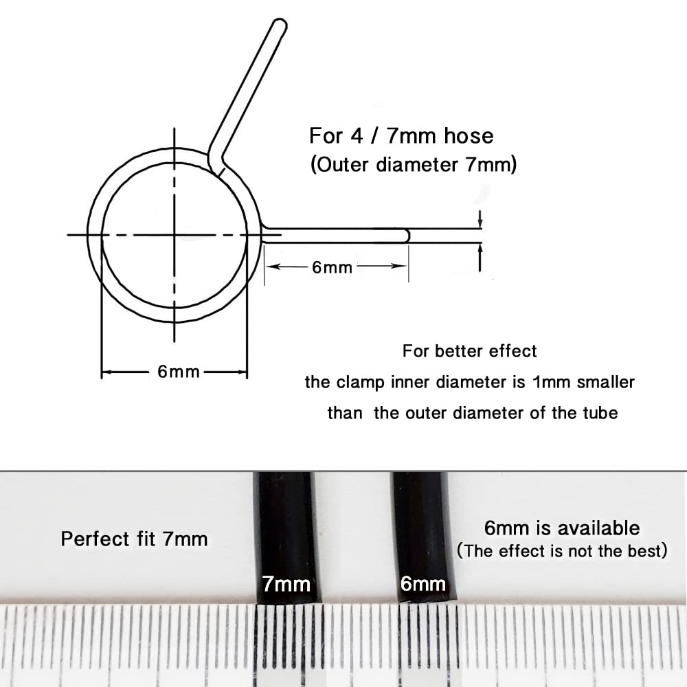 Heeqinn 1/4 inch hose clamp installation view demonstrates easy setup.