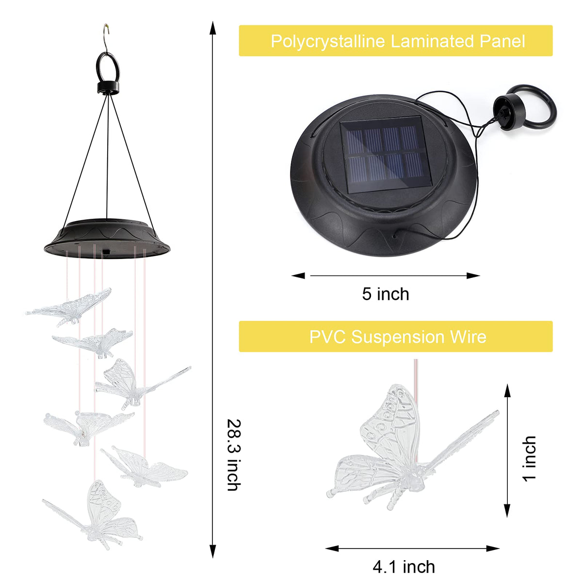 HEGUD Mother's Day gift wind chime combines charm and solar glow.