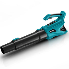 HEINPRO cordless leaf blower shows 500 CFM airflow for fast yard cleanup.