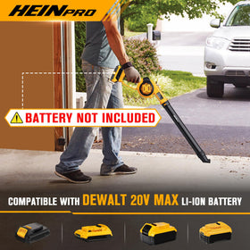 HEINPRO 1.8 lb lightweight blower for easy one-handed operation.