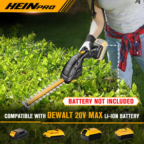 HEINPRO dual-blade system enables hedge trimming and grass edging.