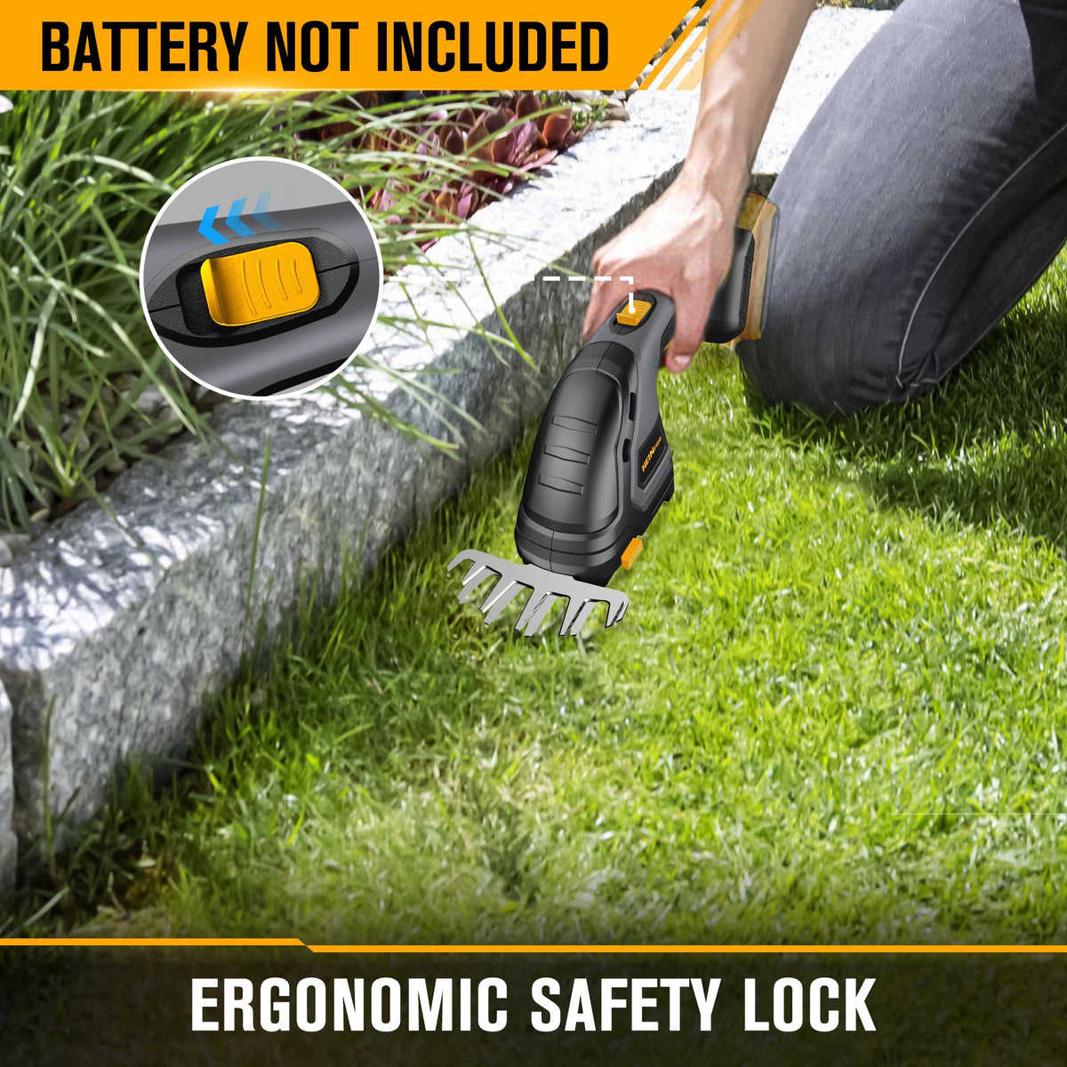 HEINPRO long runtime offers extended yard care with the right battery.