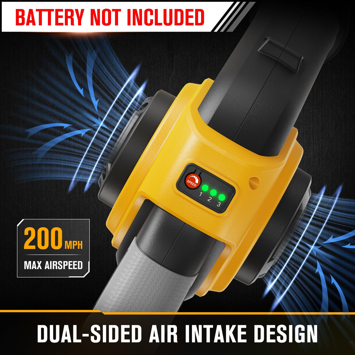HEINPRO three-speed control for adjustable airflow