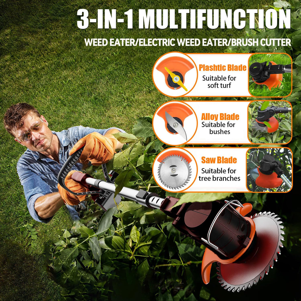 Hejunry Weed Wacker safety switch for secure starts.