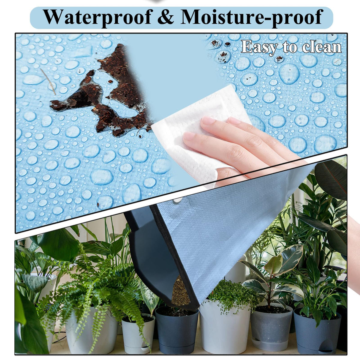 HejVulkan repotting mat foldable design for compact storage