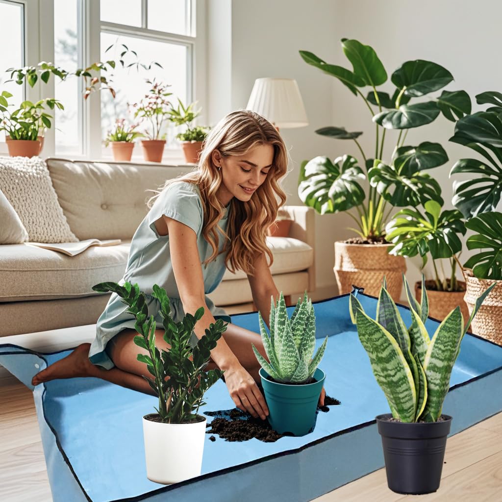 HejVulkan repotting mat in indoor gardening use