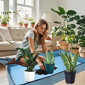 HejVulkan repotting mat in indoor gardening use