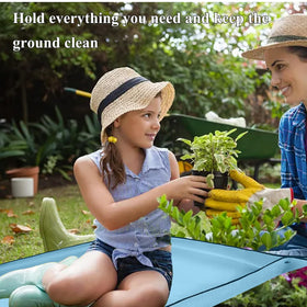 HejVulkan blue mat contains soil and spills during potting