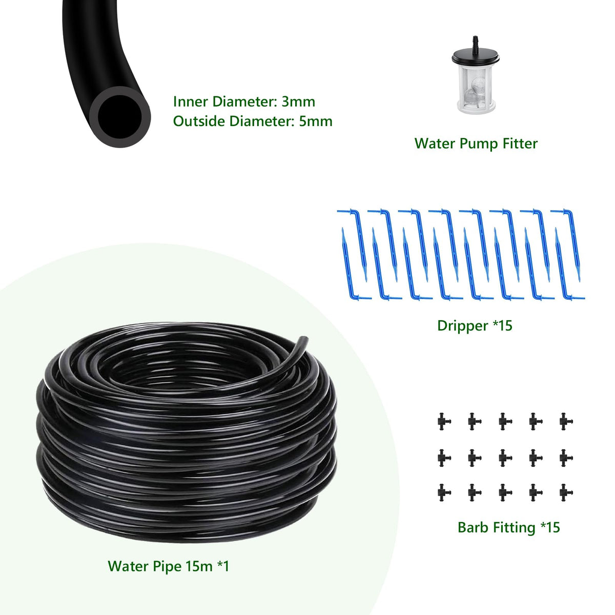 HEKIWAY 15-dripper pack for even plant watering